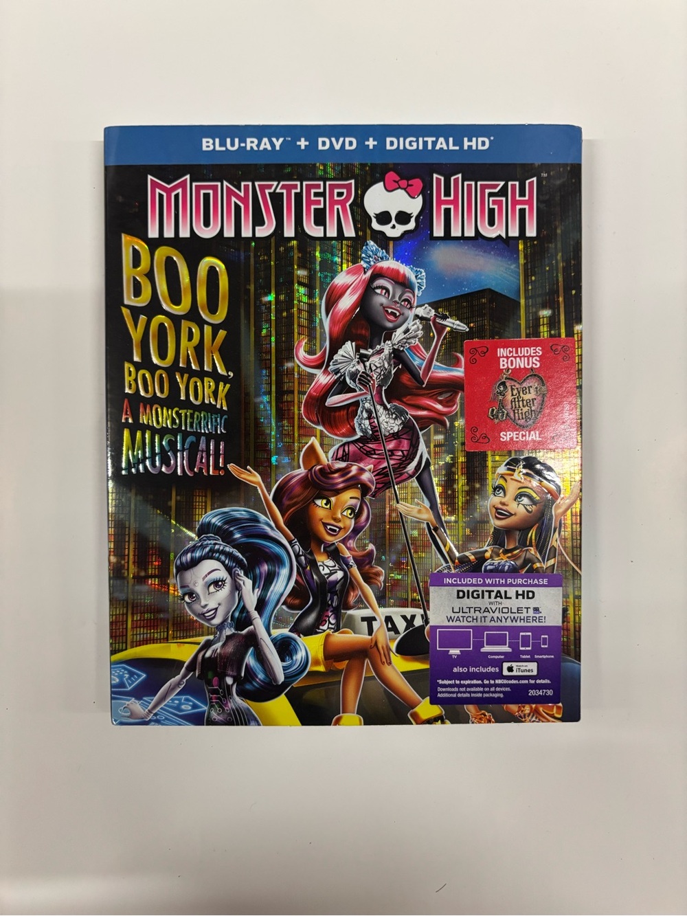 Monster High Boo York Blu-ray + DVD - Brand New